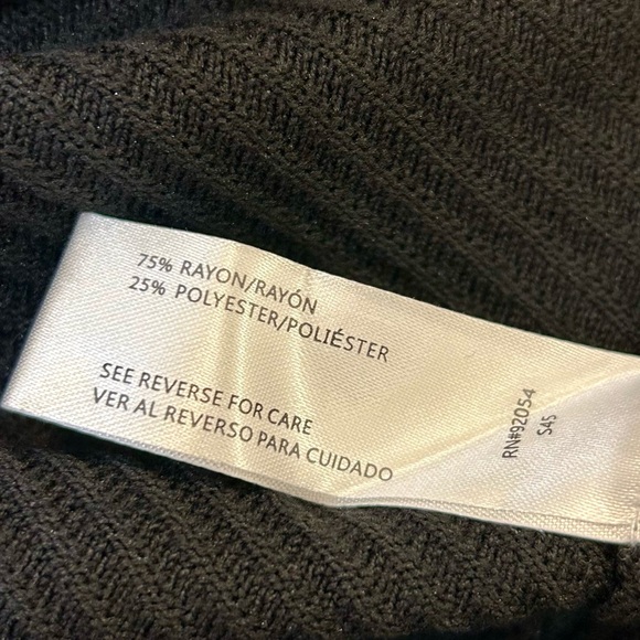 Black Cardigan Sweater, LS Open, Ribbed Design, New with Tags - Picture 8 of 9